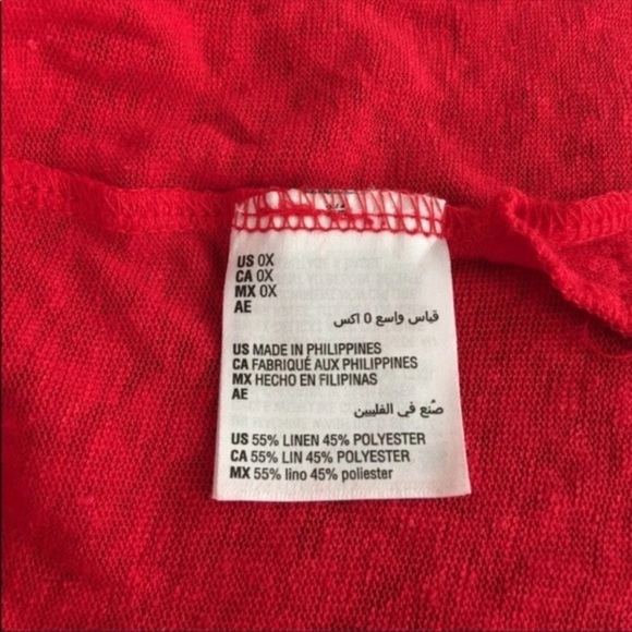 NEW $50 INC International Concepts  Red Tank Top Sleeveless V Neckline Size 0X - Picture 5 of 6